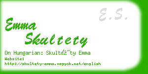 emma skultety business card